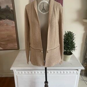 G.I.L.I. Heathered Tan Open Cardigan